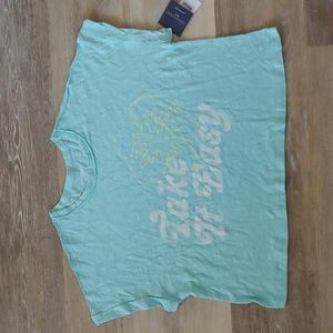 NWT Grayson Threads Youth Girls Oversized Graphic T-Shirt Blue Size L
